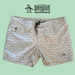 Penguin Men's Geo Print Swim Trunk 3", Size 34